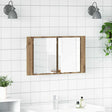 Vidaxl badkamer spiegelkast artisan eiken 80 x 12 x 45 cm bewerkt hout