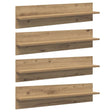 Vidaxl wandplanken 4 st artisan eiken 80 x 11,5 x 18 cm bewerkt hout
