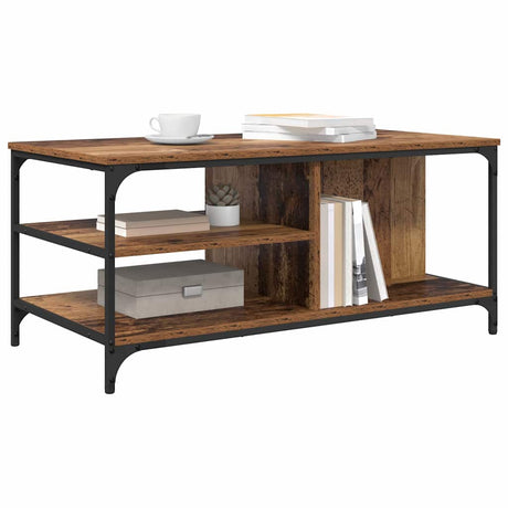 Vidaxl salontafel oud hout 100 x 50 x 45 cm bewerkt hout