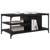 Vidaxl salontafel zwart eiken 100 x 50 x 45 cm bewerkt hout