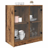 Vidaxl bijzetkast oud hout 68 x 37 x 75,5 cm bewerkt hout