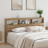 Vidaxl hoofdbord artisan eiken bewerkt hout