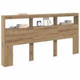 Vidaxl hoofdbord artisan eiken bewerkt hout