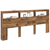 Vidaxl hoofdbord oud hout bewerkt hout
