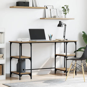 Vidaxl bureau artisan eiken bewerkt hout 140 x 50 x 75 cm