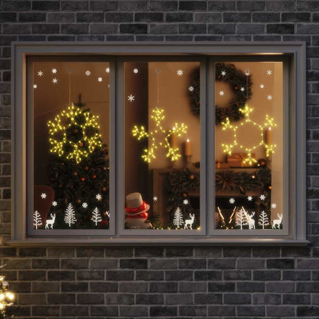 Vidaxl kerst sneeuwvlok 252 led's warmwit 44,5 x 38 cm pvc