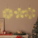 Vidaxl kerst sneeuwvlok 252 led's warmwit 44,5 x 38 cm pvc