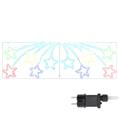 Vidaxl kerstster 432 led's multikleur 182 x 58 cm pvc