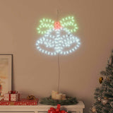 Vidaxl kerstbel 144 led's multikleur 57 x 47,5 cm pvc