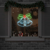 Vidaxl kerstbel 144 led's multikleur 57 x 47,5 cm pvc