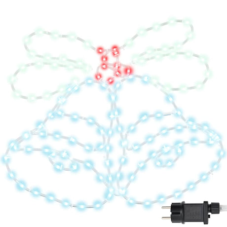 Vidaxl kerstbel 144 led's multikleur 57 x 47,5 cm pvc