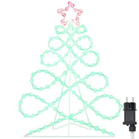 Vidaxl kerstboomvormige lamp 144 led's multikleur 78 x 58 cm pvc