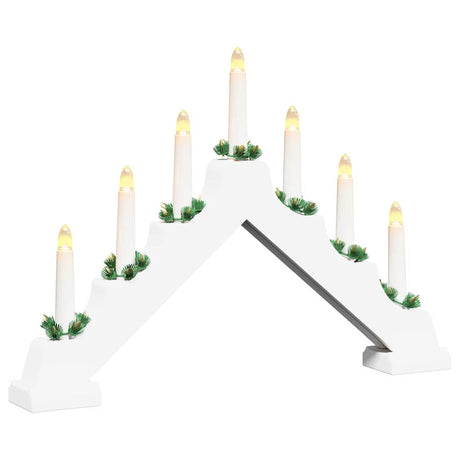 Vidaxl kerst kaars brug 7 led's warmwit 39.5 x 5 x 29 cm