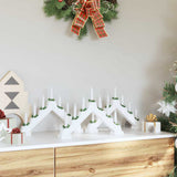 Vidaxl kerst kaars brug 3 st 7 led's warmwit 39.5 x 5 x 29 cm