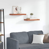 Vidaxl wandplank 2 st rood 50 x 23,5 x 3,8 cm bewerkt hout