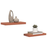 Vidaxl wandplank 2 st rood 50 x 23,5 x 3,8 cm bewerkt hout
