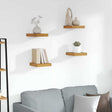 Vidaxl wandplank 4 st bruin 23 x 23,5 x 3,8 cm bewerkt hout