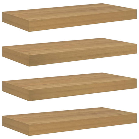 Vidaxl wandplank 4 st bruin 50 x 23,5 x 3,8 cm bewerkt hout