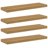 Vidaxl wandplank 4 st bruin 90 x 23,5 x 3,8 cm bewerkt hout