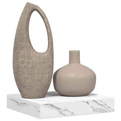 Vidaxl wandplank muurmontage wit marmer 23 x 23,5 x 3,8 cm