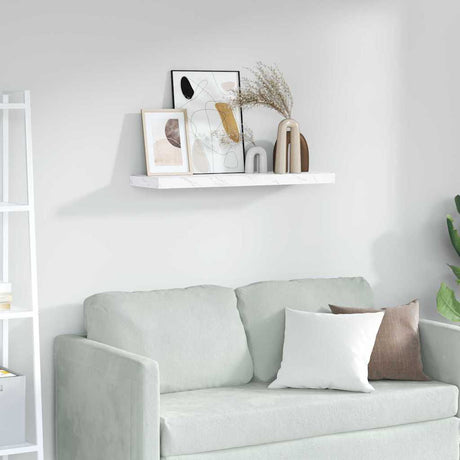 Vidaxl wandplank muurmontage wit marmer 80 x 23,5 x 3,8 cm