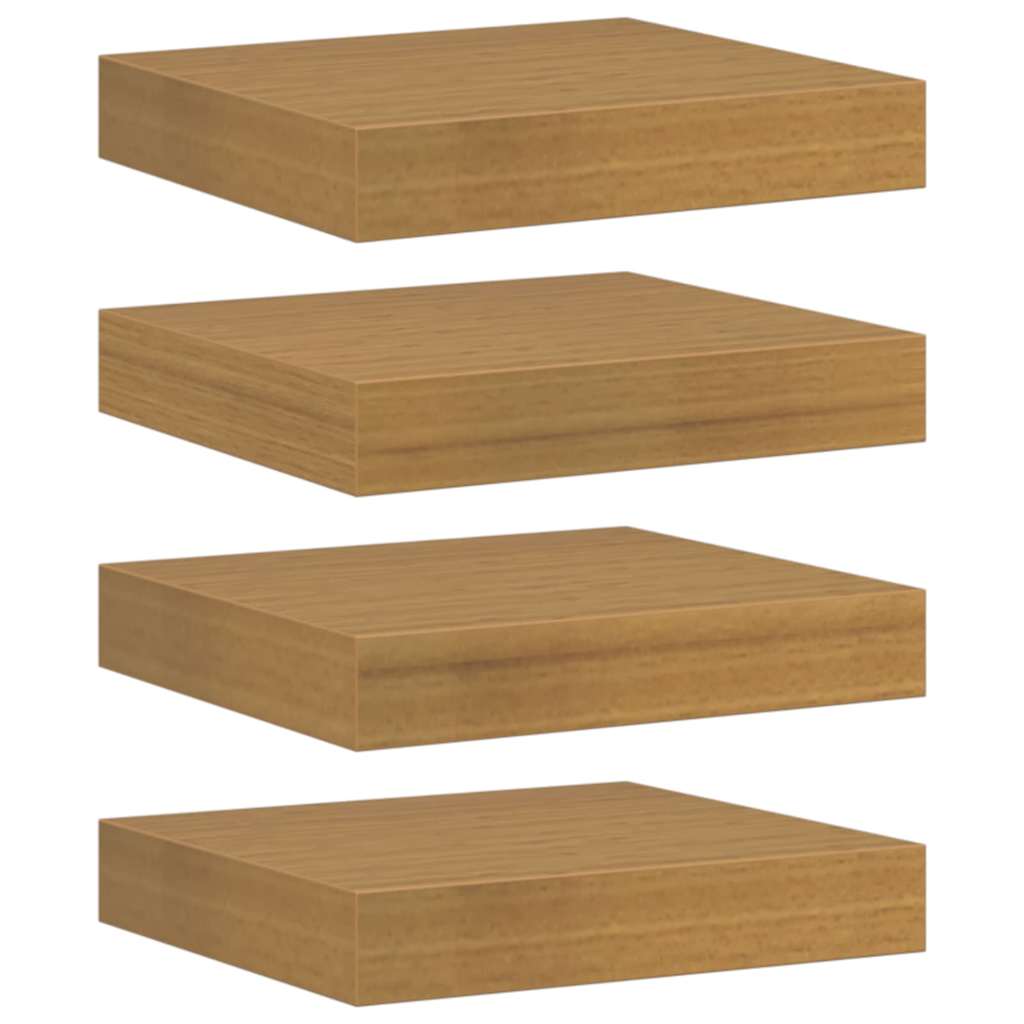 Vidaxl wandplank 4 st beige 23 x 23,5 x 3,8 cm bewerkt hout