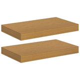 Vidaxl wandplank 2 st beige 40 x 23,5 x 3,8 cm bewerkt hout