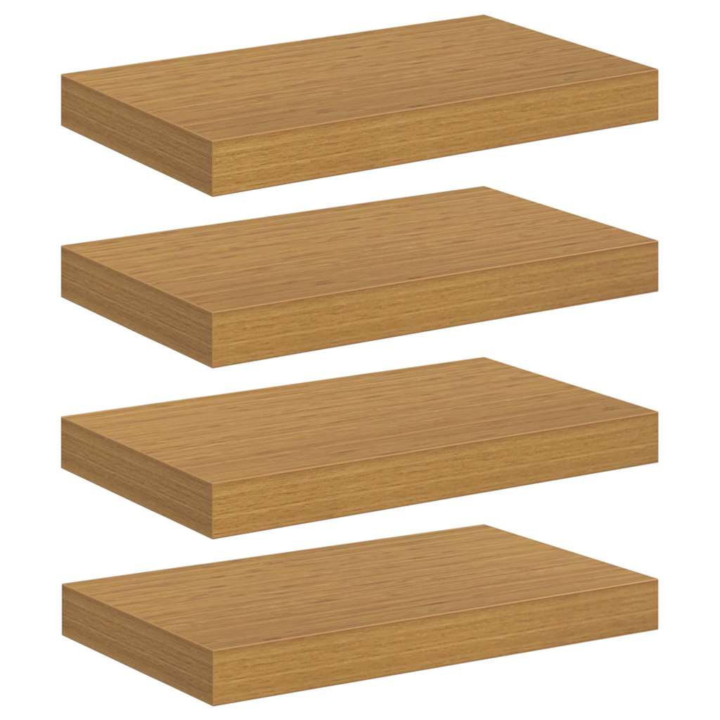 Vidaxl wandplank 4 st beige 40 x 23,5 x 3,8 cm bewerkt hout