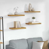 Vidaxl wandplank 4 st beige 50 x 23,5 x 3,8 cm bewerkt hout