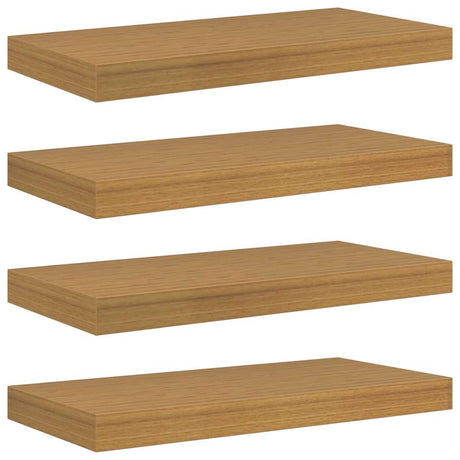 Vidaxl wandplank 4 st beige 50 x 23,5 x 3,8 cm bewerkt hout