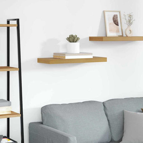 Vidaxl wandplank muurmontage beige 60 x 23,5 x 3,8 cm bewerkt hout