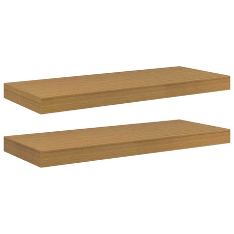 Vidaxl wandplank 2 st beige 60 x 23,5 x 3,8 cm bewerkt hout