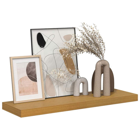 Vidaxl wandplank muurmontage beige 80 x 23,5 x 3,8 cm bewerkt hout