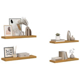 Vidaxl wandplank 4 st beige 80 x 23,5 x 3,8 cm bewerkt hout