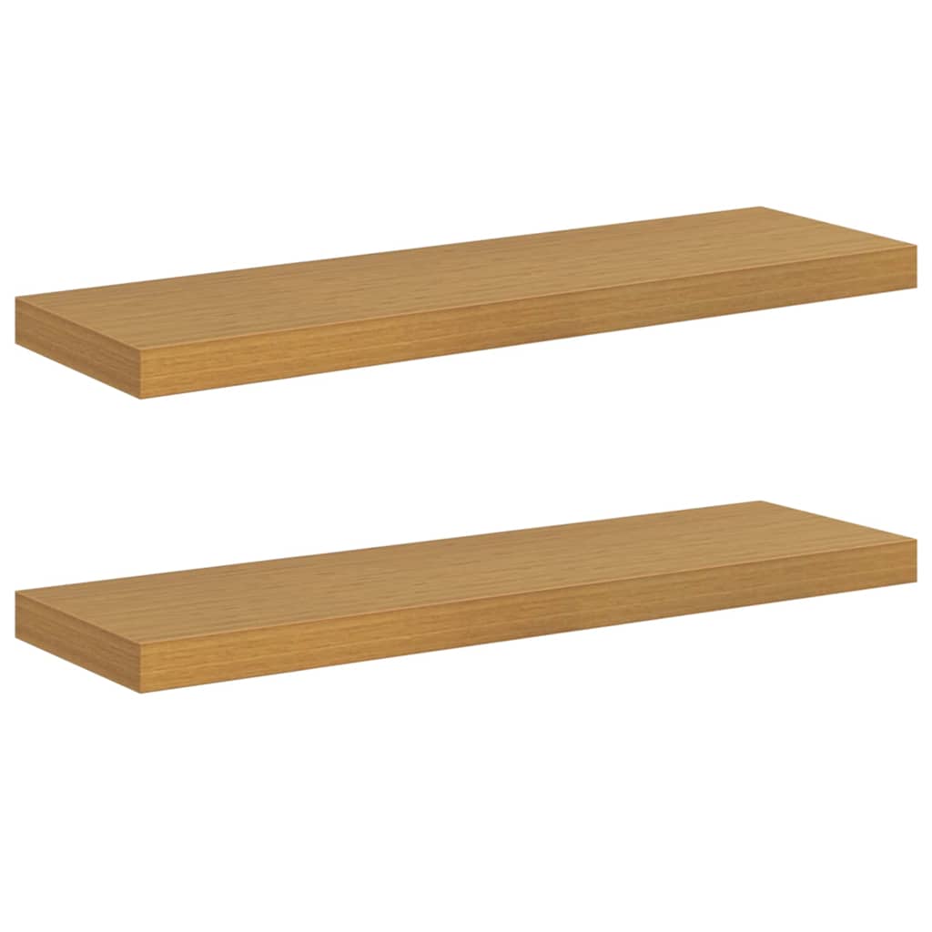Vidaxl wandplank 2 st beige 90 x 23,5 x 3,8 cm bewerkt hout