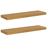 Vidaxl wandplank 2 st beige 90 x 23,5 x 3,8 cm bewerkt hout