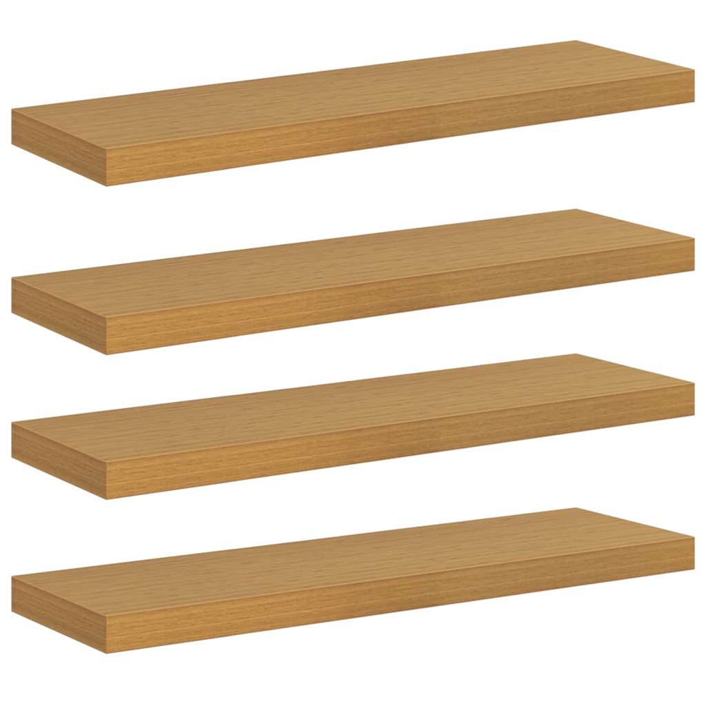 Vidaxl wandplank 4 st beige 90 x 23,5 x 3,8 cm bewerkt hout