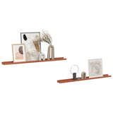 Vidaxl wandplank 2 st rood 100 x 9 x 3 cm bewerkt hout