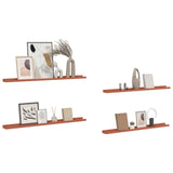 Vidaxl wandplank 4 st rood 100 x 9 x 3 cm bewerkt hout