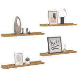 Vidaxl wandplank 4 st bruin 40 x 9 x 3 cm bewerkt hout