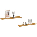Vidaxl wandplank 2 st beige 60 x 9 x 3 cm bewerkt hout