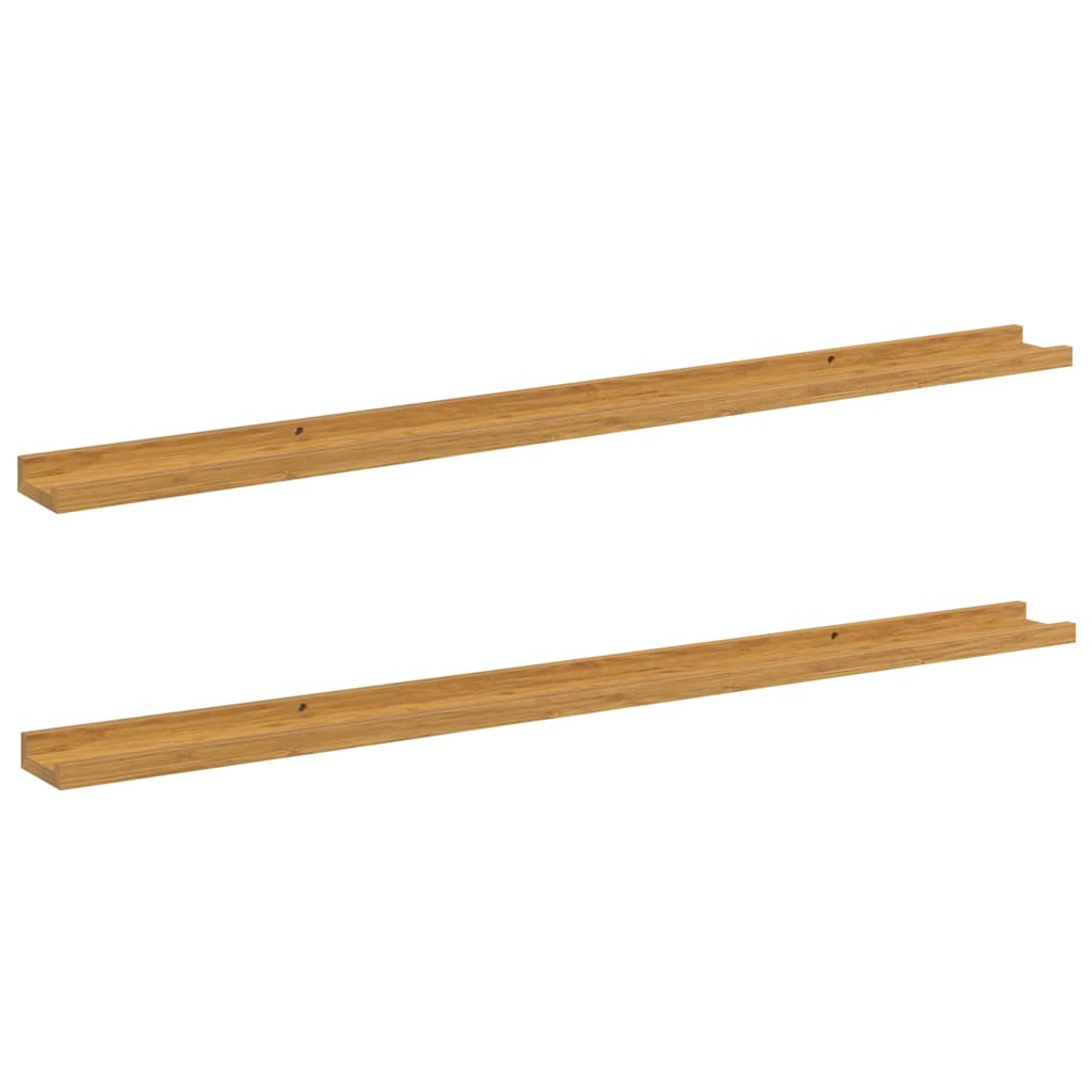 Vidaxl wandplank 2 st beige 115 x 9 x 3 cm bewerkt hout