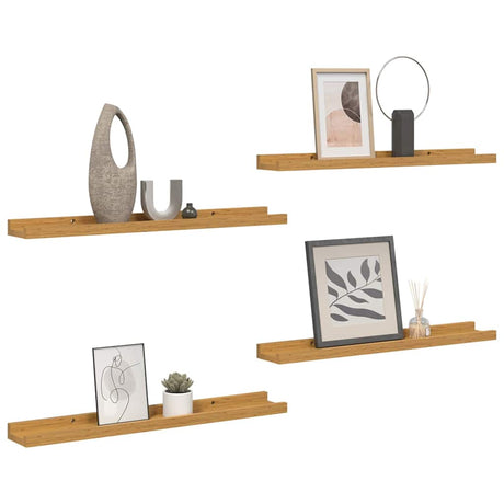 Vidaxl wandplank 4 st beige 40 x 9 x 3 cm bewerkt hout