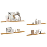 Vidaxl wandplank 4 st beige 115 x 9 x 3 cm bewerkt hout