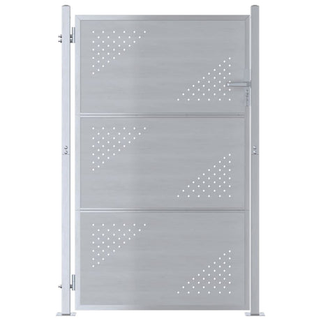 Vidaxl tuinpoort 85 x 144 cm roestvrij staal zilver vergrendelbaar