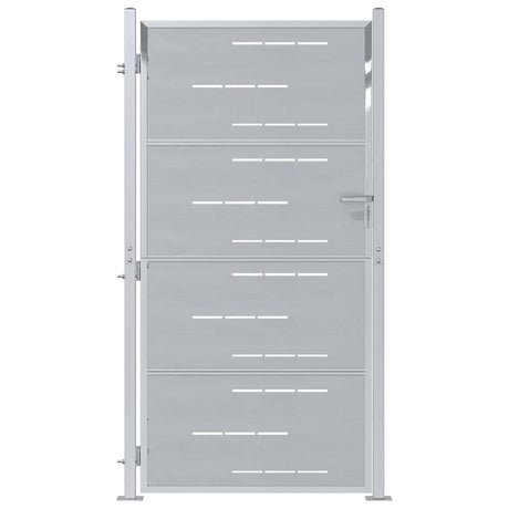 Vidaxl tuinpoort 85 x 174 cm roestvrij staal zilver vergrendelbaar