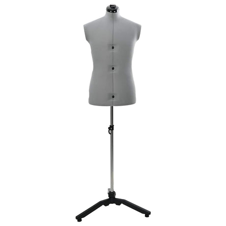 Vidaxl verstelbare kleedvorm man grijs 37,5-45,5 inch stof