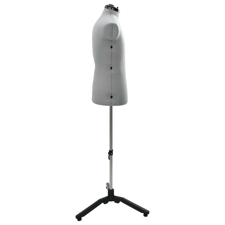 Vidaxl verstelbare kleedvorm man grijs 37,5-45,5 inch stof