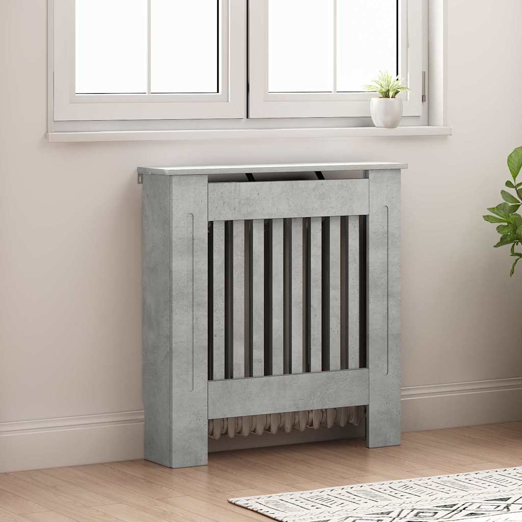 Vidaxl radiatorafdekking betongrijs 78 x 19 x 81,5 cm bewerkt hout