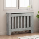 Vidaxl radiatorafdekking betongrijs 112 x 19 x 81,5 cm bewerkt hout